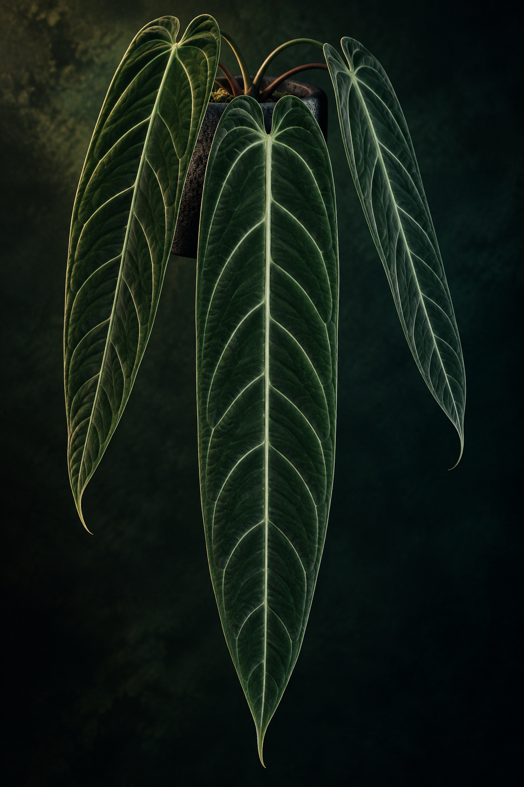 Interpretación editorial de Anthurium warocqueanum; no representa un ejemplar disponible
